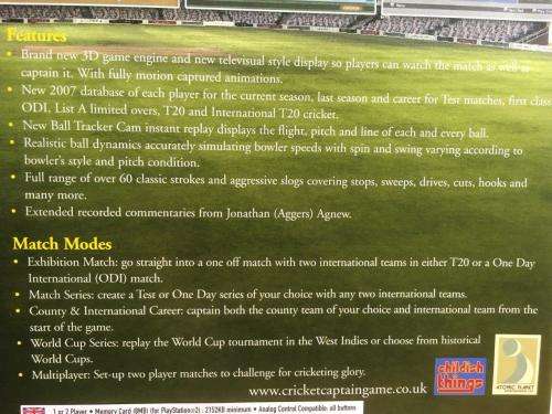 PS2 - International Cricket Captain III