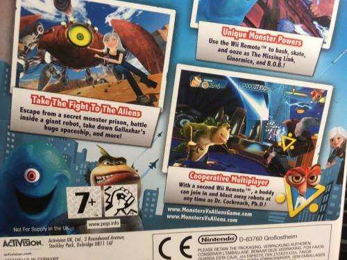 Wii - Monsters VS Aliens