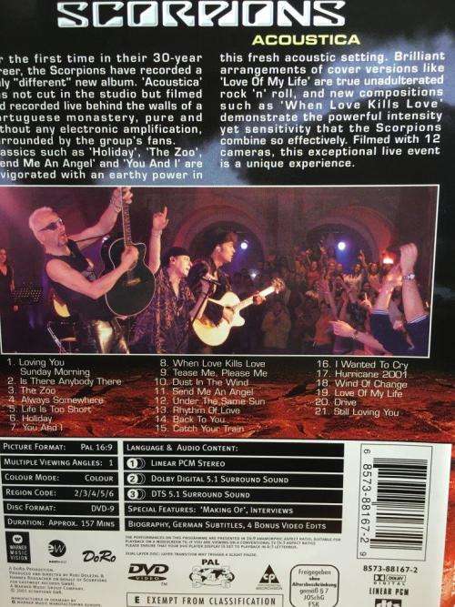 DVD - Scorpions - Acoustica