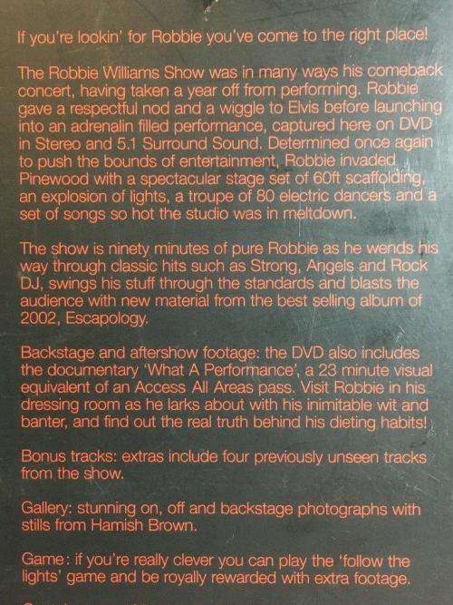 DVD - The Robbie Williams Show
