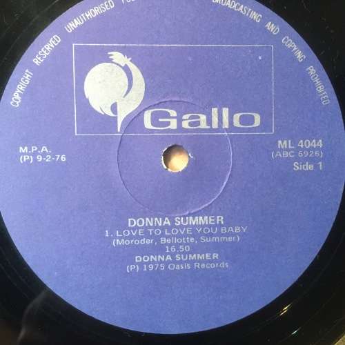 LP - Donna Summer - Love to Love You Baby