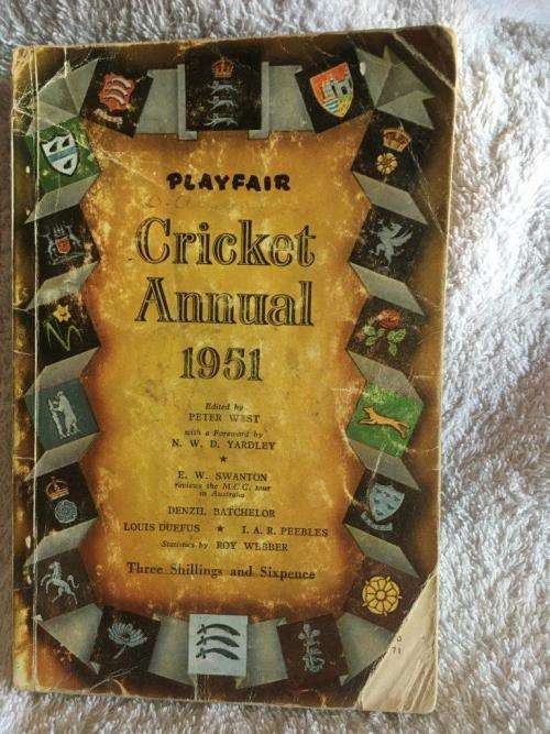 Vintage Playfair Cricket Annual 1951