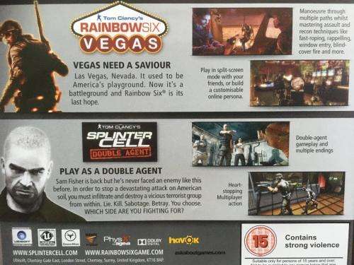 PS3 - Tom Clancy`s Rainbow Six Vegas & Splinter Cell Double Agent