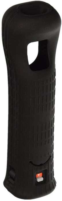 Nintendo Wii - Silicone Case Silicone Sleeve for Wii remote and motion plus Sensor Black (Case Only)