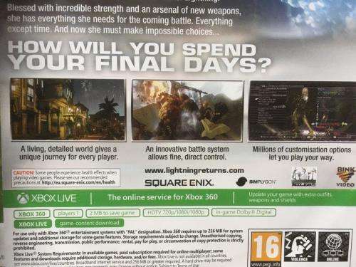Xbox 360 - Final Fantasy XIII Lightning Returns