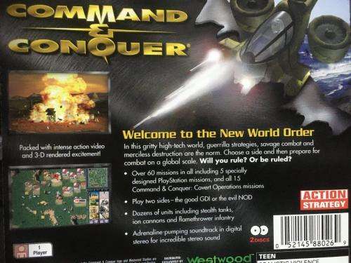 PS1 - Comman & Conquer (NTSC U/C Black Disc)