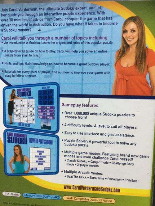 PSP - Carol Vorderman`s Sudoku