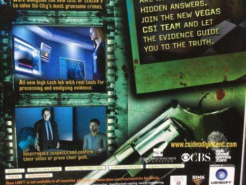 Xbox 360 - CSI Crime Scene Investigation Deadly Intent