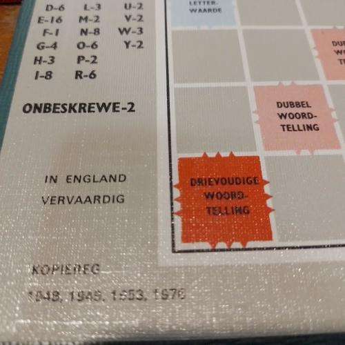 Vintage Scrabble Afrikaanse Uitgawe Spear`s Games