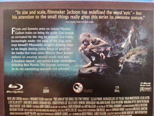 Blu-ray - The Lord of The Rings The Two Towers