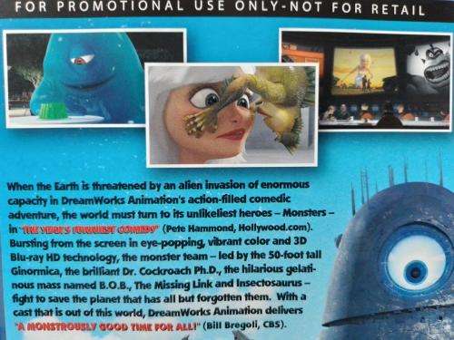 Blu-ray3D - Monsters Vs Aliens 3D
