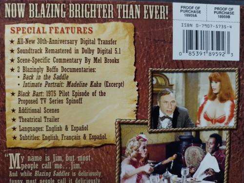 DVD - Mel Brooks Blazing Saddles 30th Anniversary Edition