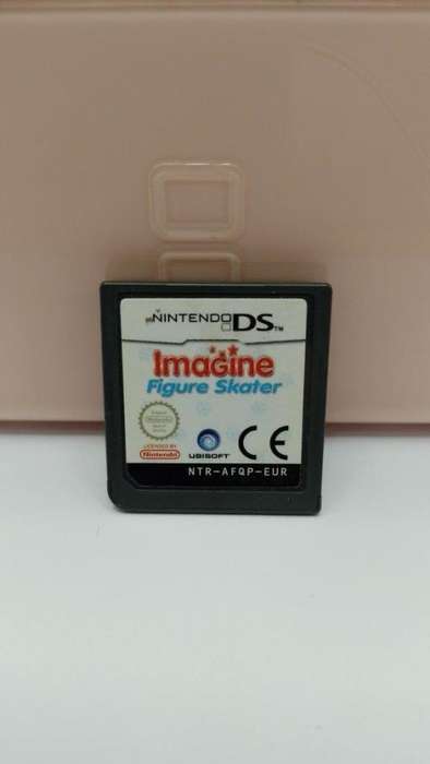 Nintendo DS Lite Pink, c/w Stylus, Charger + Imagine Figure skater cartridge.