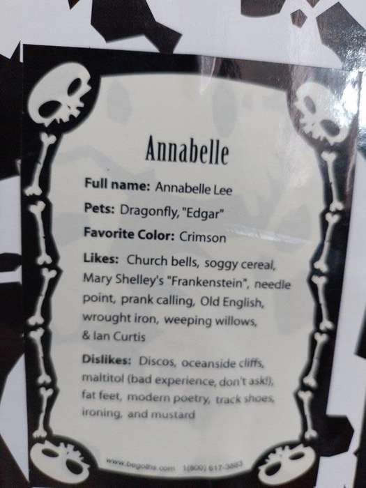 Begoths Annabelle Lee Series 5 - 12` Bleeding Edge (NOS)