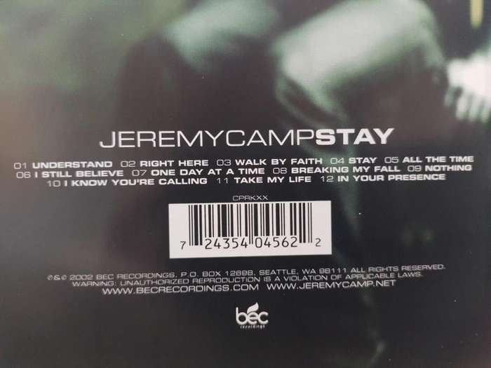 CD - Jeremy Camp - Stay - BED40456