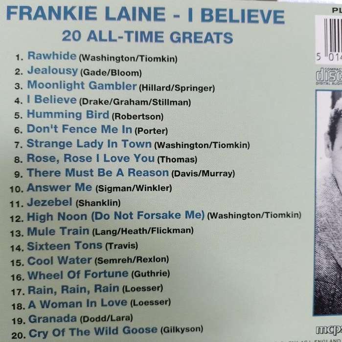 CD - Frankie Laine - I Believe 20 All Time Greats