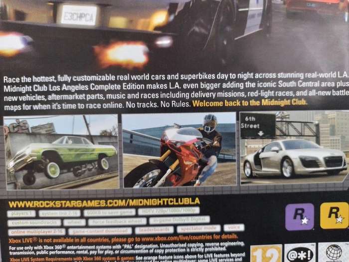 Xbox 360 - Midnight Club Los Angeles Complete Edition - Classics