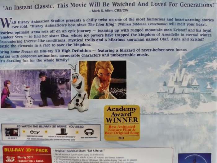 Blu-ray3D - Frozen(Blu Ray 3D + Blu Ray)