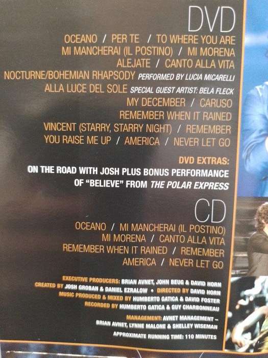 DVD - Josh Groban Live At The Greek DVD + CD