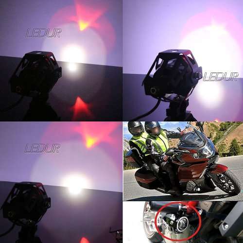 Motorcycle Headlight Led U7 DRL Fog Driving Running Light with Angel Eyes Lights Ring Front spot