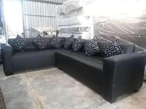 Corner Black l shape  lounge suite New