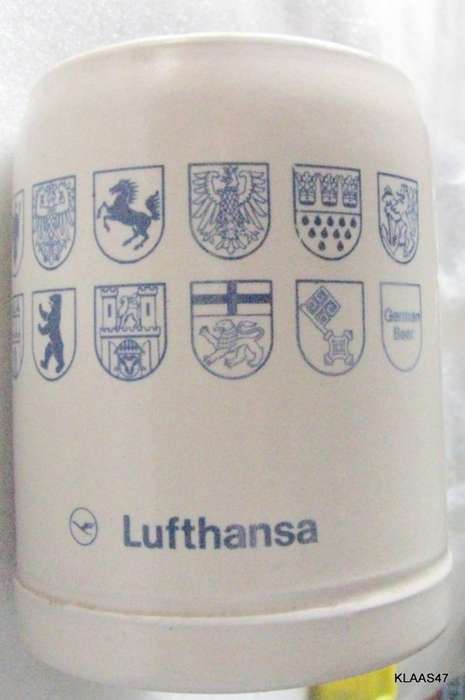 LUFTHANSA 0,3L Beer Tankard Made in the Federal Republic of Germany :