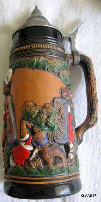 VINTAGE LIDDED STEIN : MARKED - ORIGINAL 1L 1009 :
