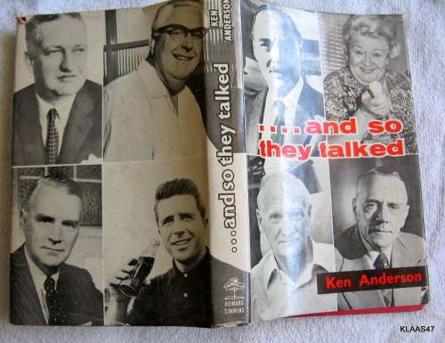 .... And So They Talked - Ken Anderson - Hardcover 1963
