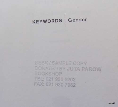 KEYWORDS: Gender - Ed: Nadia Tazi - Paperback 2004