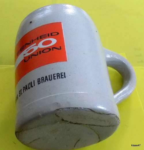 STONEWARE BEER TANKARD ST. PAULI BRAUEREI BAVARIA: EENHEID 50 UNION