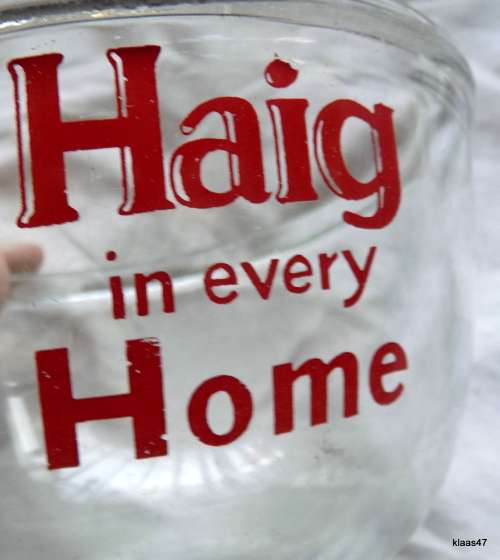 Vintage- JAJ Pyrex- Promotional Glass Mixing Bowl- Haig in every Home