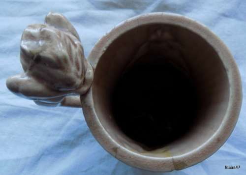 Naked lady Ceramic mug with posing lady handle and 3D Ladies each side of mug