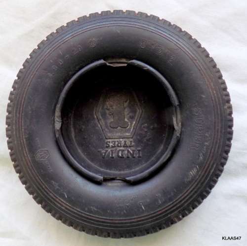 Vintage India tyre ashtray with Bakelite original inner