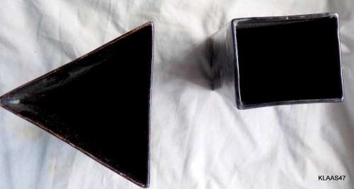 3 PIECE GUINEAFOWL DESIGN SET - 1 POT FOR BONSAI AND 2 MATCHING VASES