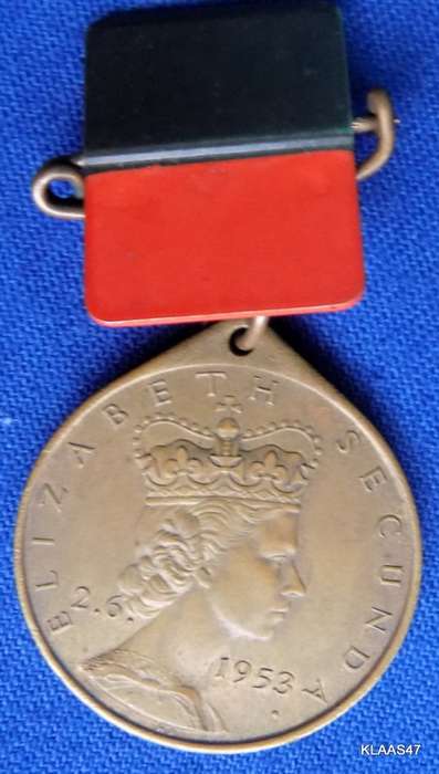 GREAT BRITAIN 2 JUNE 1953 ELIZABETH 11`PINELANDS` COMMEMORATIVE MEDALLION 32MM