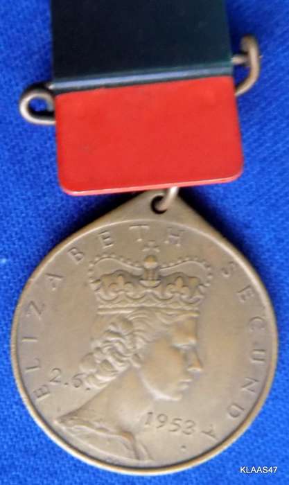 GREAT BRITAIN 2 JUNE 1953 ELIZABETH 11`PINELANDS` COMMEMORATIVE MEDALLION 32MM