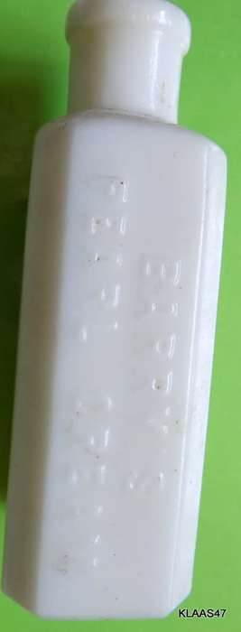 Barry`s Pearl Cream / White Emty  Bottle / Milk glass  / Ctema Perlas De Barry
