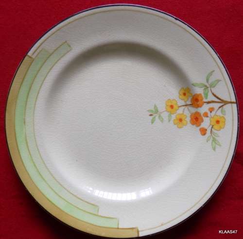 VINTAGE - Burleigh Ware - B&L. Ltd - Made in England - ART DECO - 15cm Side plate