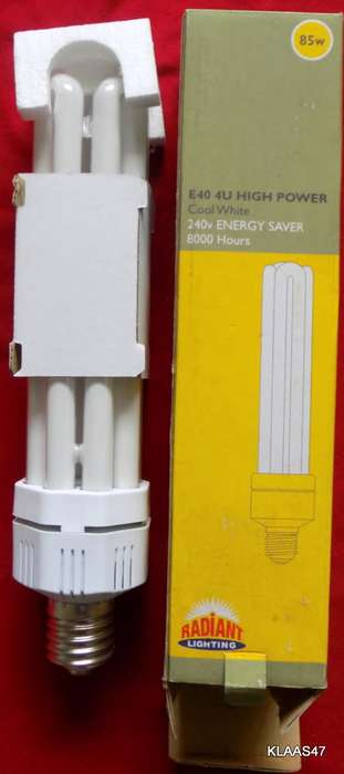 RADIANT E40 4U HIGH POWER COOL WHITE 240V ENERGY SAVR 8000 HOURS (85W)