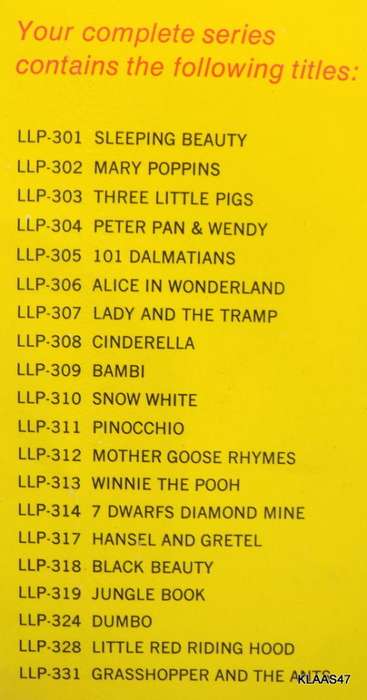 Little Red Riding Hood - See Hear and Read - Disneyland  LLP 328 - 7` Single and Story Book