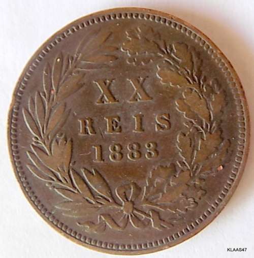 1883- 20 reis - Luiz I - Portugal