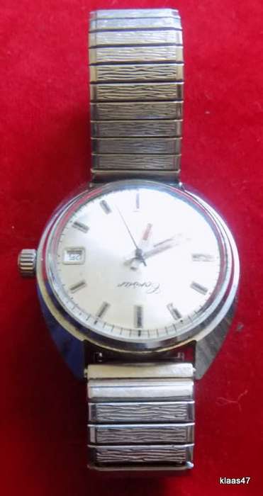 Vintage - Men`s Watch with Date - Corsar - 17 Jewel - Manual winding - Stainless steel stretch strap