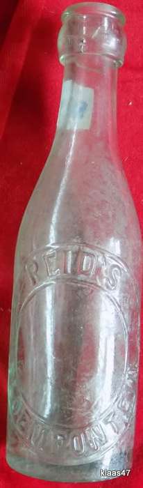 Vintage Glass Bottle Reid`s Bloemfontein Made by Barnard and Foster Makers London
