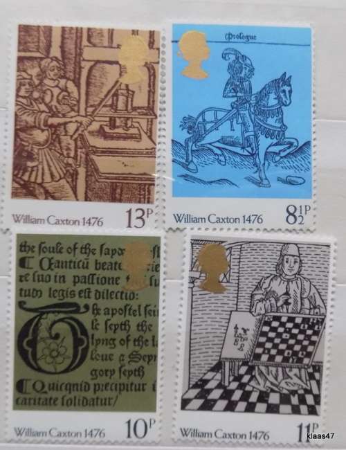 GB - 1976 - William Caxton 1476 - 4 unused stamps