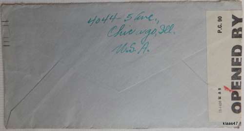 Censored Mail - 1943 - From Chicago, USA to Suffolk, England - Examiner 7258