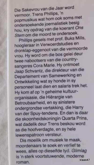 Glimlag -  Kerneels Breytenbach  (ROMAN) - Hardeband