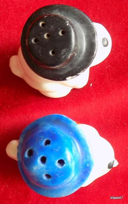 Vintage Porcelain Dogs Salt and Pepper Set with No makers marks