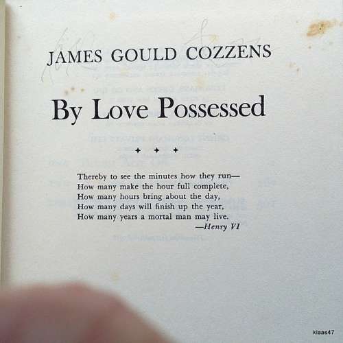 By Love Possessed - James Gould Cozzens - Hardcover 1958