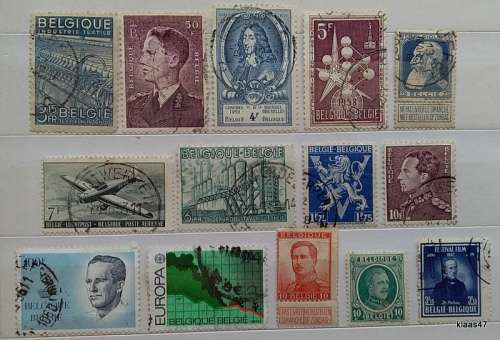 Belguim - Mixed Lot of 14 Used (some Hinged) stamps
