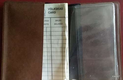 Vintage Volkskas - Card folder with blank Balance note book